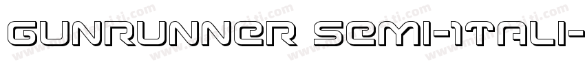 Gunrunner Semi-Itali字体转换